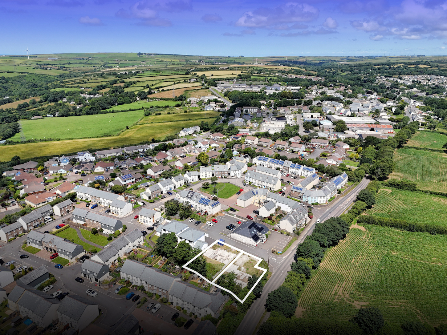 Aerial view of the plots