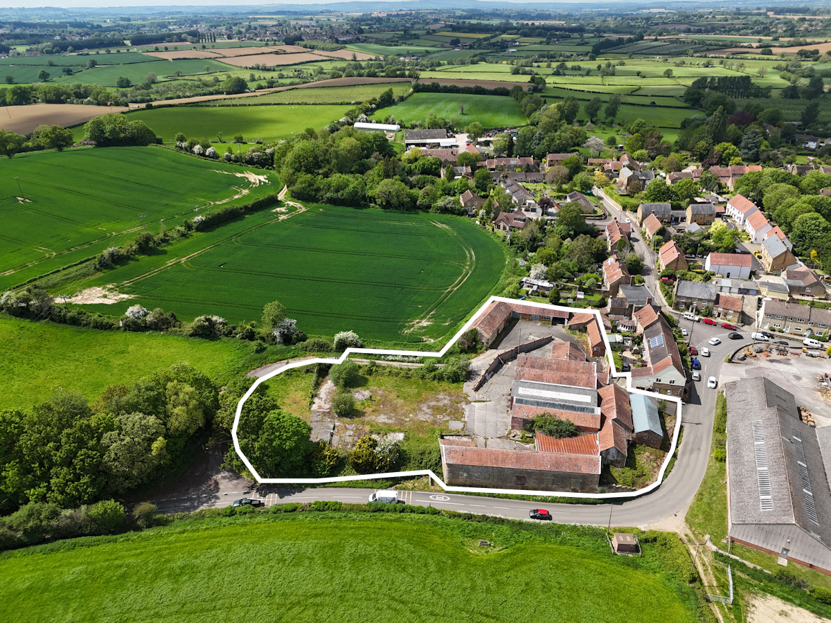 Aerial view of site from East