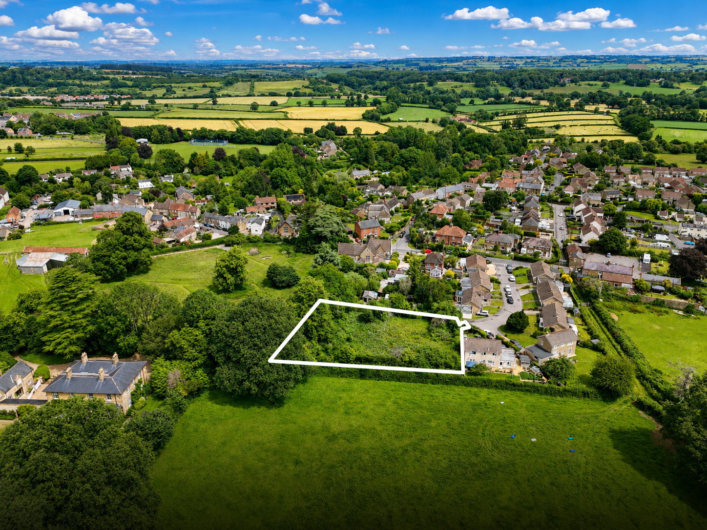 Aerial view showing location of site and Misterton