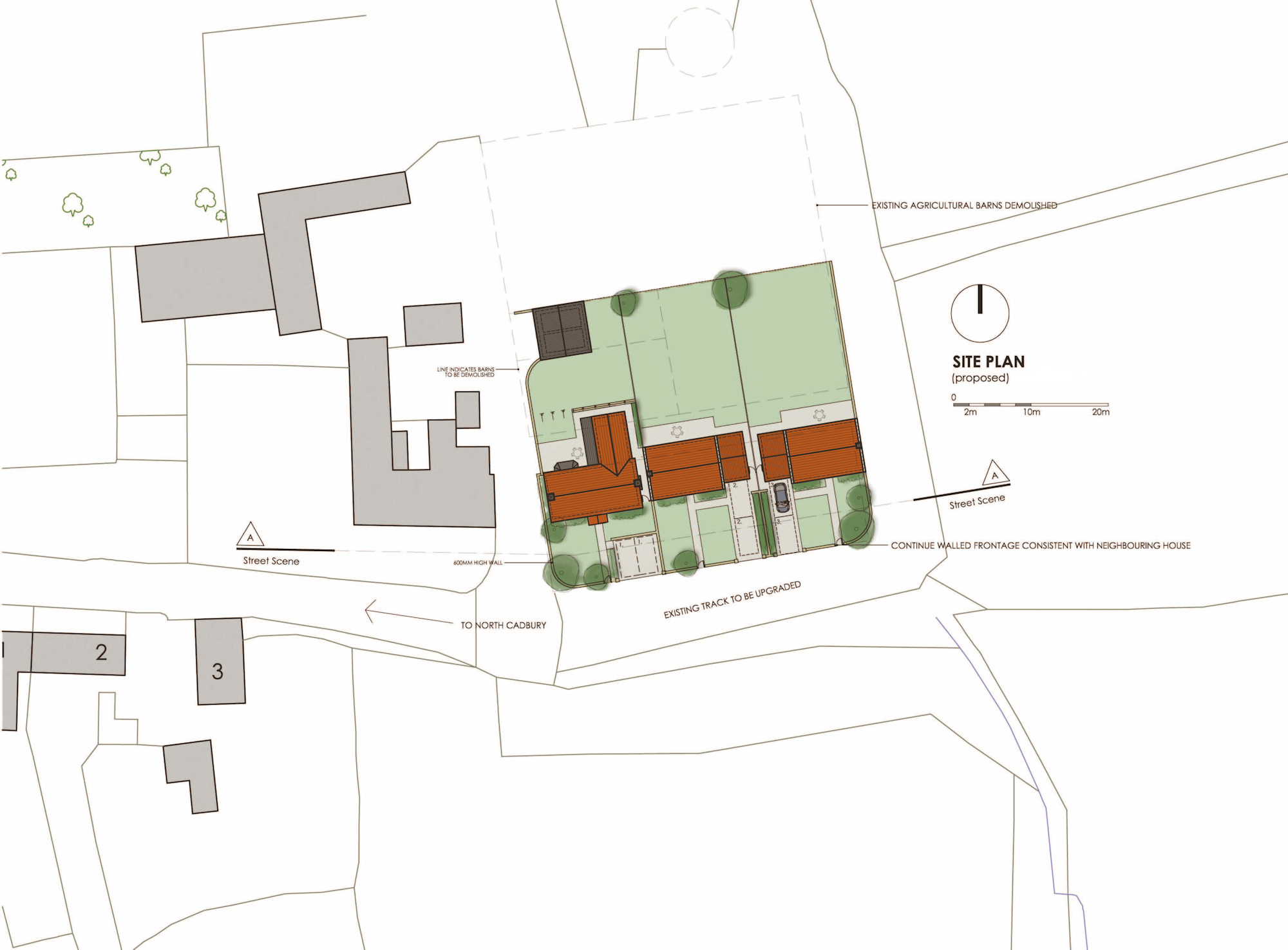 Approved Plan for 3 Houses
