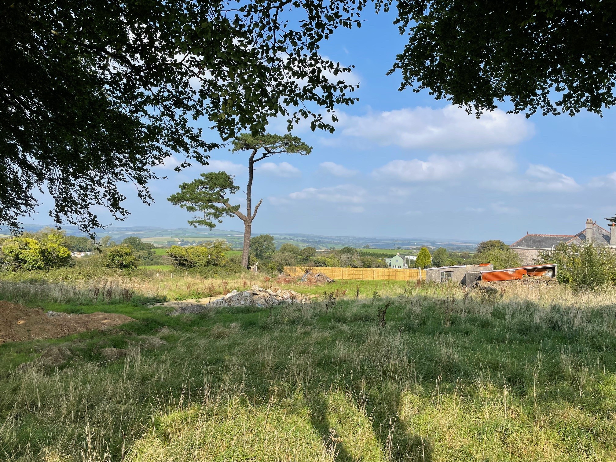 view across site to the north east